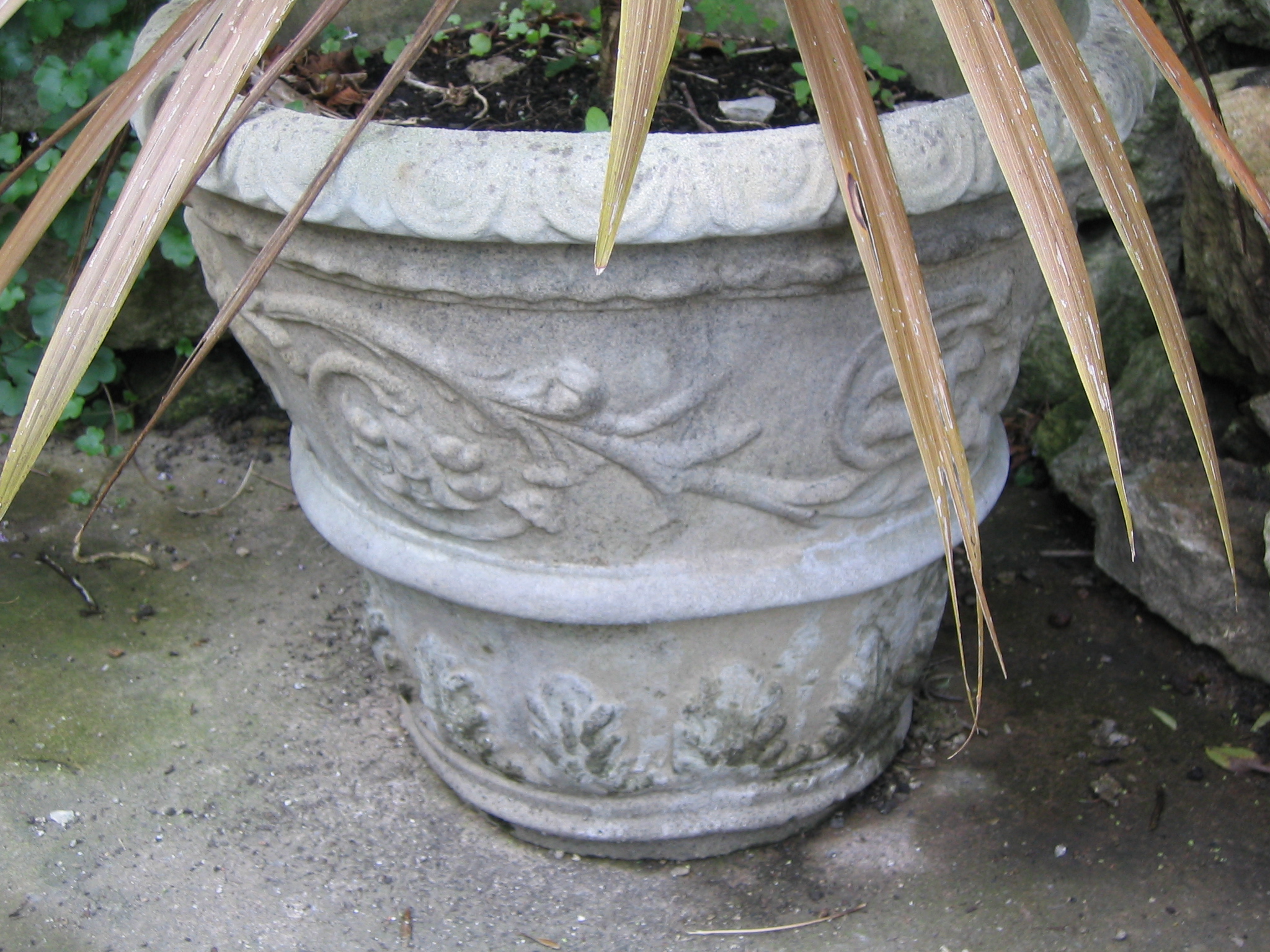 Antique Stone Garden Planters.