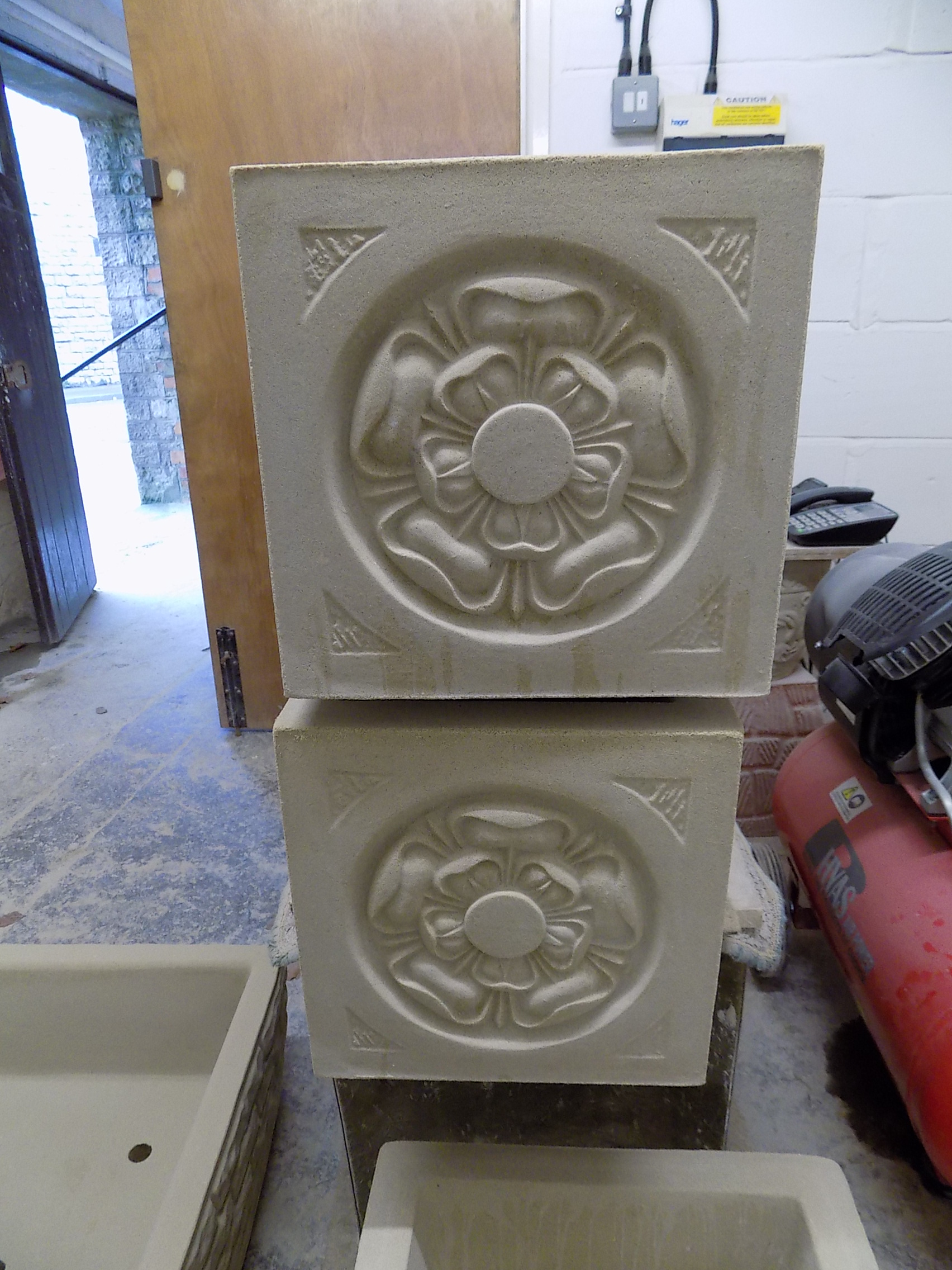 Cast Stone Trough Planter.