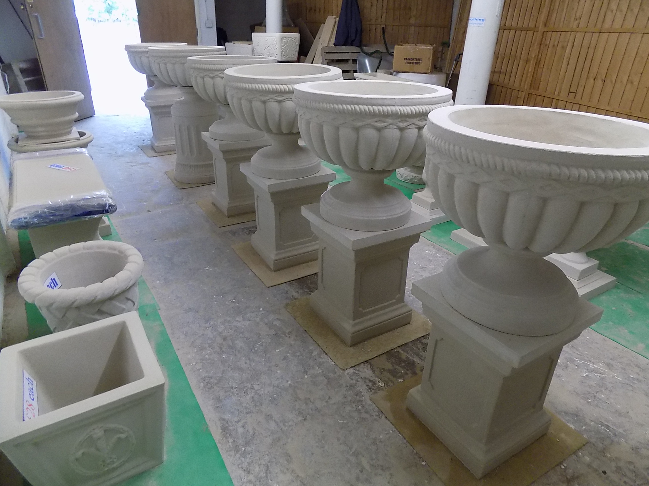 Traditional Stone Planters.